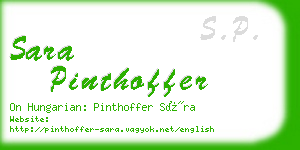 sara pinthoffer business card